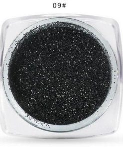 Σκόνη Nail Art Design Sugar σε 12 αποχρώσεις / 09-Μαύρο - 2g
