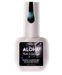 Μεταλλικά Ημιμόνιμα βερνίκια ALOHA Fantasy Cat Eye 15ml - FC 004 / Μπλε