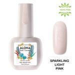 RUBBER BASE ALOHA 15ml - Nail Repair Gel / Θεραπεία Ημιμόνιμου με πρωτεΐνες & χρώμα - Sparkling Light Pink