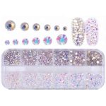 6 μεγέθη Κρύσταλλα Starry AB & Clear AB για διακόσμηση νυχιών σε κασετίνα - 1.440 τμχ.  / ALOHA Nails & Cosmetics
