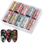 Κασετίνα 10τμχ Foil Stickers για σχέδια νυχιών 4x120cm - Set 40 / ALOHA Nails & Cosmetics