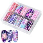 Κασετίνα 10τμχ Foil Stickers για σχέδια νυχιών 4x120cm - Set 45 / ALOHA Nails & Cosmetics