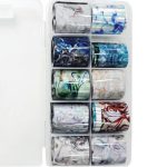 Κασετίνα 10τμχ Foil Stickers για σχέδια νυχιών - 2,5x100cm / Set 14