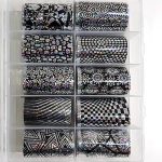 Κασετίνα 10τμχ Foil Stickers για σχέδια νυχιών - 4x120cm / Set 19