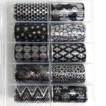 Κασετίνα 10τμχ Foil Stickers για σχέδια νυχιών - 4x120cm / Set 20
