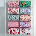 Κασετίνα 10τμχ Foil Stickers για σχέδια νυχιών - 4x120cm / Set 23