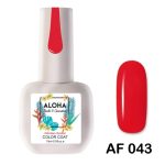 Ημιμόνιμο βερνίκι ALOHA 15ml - Color Coat AF 043 / Χρώμα: Κόκκινο Κοραλί (Coral Red)