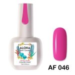 Ημιμόνιμο βερνίκι ALOHA 15ml - Color Coat AF 046 / Χρώμα: Κόκκινο Φουξ (Fuchsia Red)
