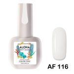 Ημιμόνιμο βερνίκι ALOHA 15ml - Color Coat AF 116 / Χρώμα: Έντονο Γαλακτερό Γαλλικού (Intense Milky White)