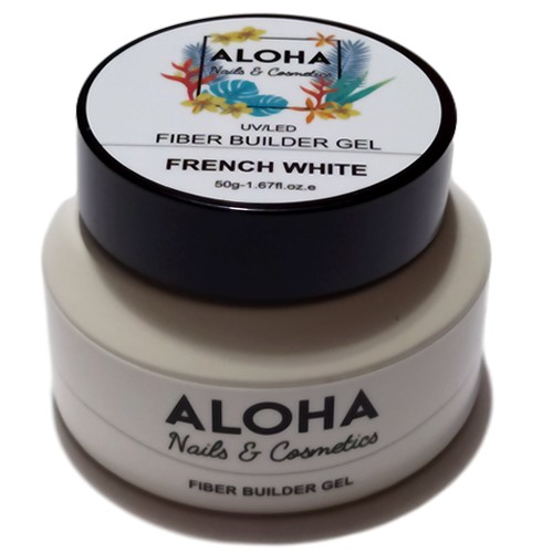 Fiber Builder Gel 15g – ALOHA Nails & Cosmetics / Χρώμα: French White (Ασβέστης Γαλλικού) - Image 2