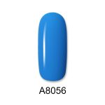 Ημιμόνιμο βερνίκι ALOHA 8ml – Color Coat A8056 / Χρώμα: Γαλάζιο φωτεινό (Bright Blue) - Image 2