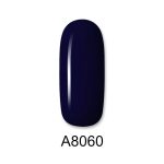 Ημιμόνιμο βερνίκι ALOHA 8ml – Color Coat A8060 / Χρώμα: Μαύρο-Μπλε (Blue-Black) - Image 2