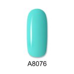 Ημιμόνιμο βερνίκι ALOHA 8ml – Color Coat A8076 / Χρώμα: Τιρκουάζ (Turquoise) - Image 2