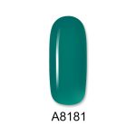 Ημιμόνιμο βερνίκι ALOHA 8ml – Color Coat A8181 / Χρώμα: Ultramarine Green (Πράσινο φωτεινό) - Image 2