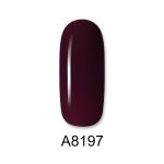 Ημιμόνιμο βερνίκι ALOHA 8ml – Color Coat A8197 / Χρώμα: Dark Aubergine (Σκούρο Μελιτζανί) - Image 2