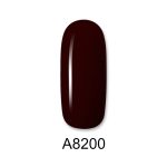 Ημιμόνιμο βερνίκι ALOHA 8ml – Color Coat A8200 / Χρώμα: Dark Redish Brown (Σκούρο καφέ-κόκκινο) - Image 2