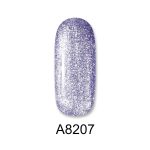 Ημιμόνιμο βερνίκι ALOHA 8ml – Color Coat A8207 / Χρώμα: Purple Gray Metallic with Shimmer (Γκρι-μωβ μεταλλικό με Shimmer) - Image 2