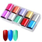 Κασετίνα 10τμχ Foil Stickers για σχέδια νυχιών - 2.5x100cm / Set 30