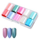 Κασετίνα 10τμχ Foil Stickers για σχέδια νυχιών - 2.5x100cm / Set 32