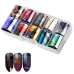 Κασετίνα 10τμχ Foil Stickers για σχέδια νυχιών - 2.5x100cm / Set 37