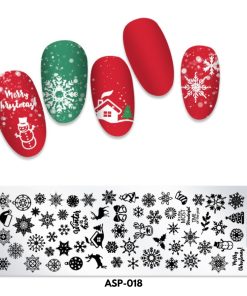 Μεταλλική Πλακέτα με Στάμπες για Σχέδια Νυχιών 12x4cm / ASP-018