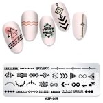 Μεταλλική Πλακέτα με Στάμπες για Σχέδια Νυχιών 12x4cm / ASP-019