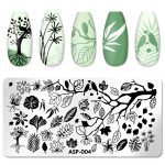 Μεταλλική Πλακέτα με Στάμπες για Σχέδια Νυχιών 12x6cm / ASP-004