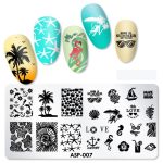 Μεταλλική Πλακέτα με Στάμπες για Σχέδια Νυχιών 12x6cm / ASP-007