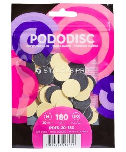 Σετ 50τμχ ανταλλακτικά για εξάρτημα τροχού Staleks Pro Pedicure Disc Pododisk M 20mm - 180 grits