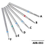 Σετ 6τμχ Διαμαντόφρεζες για Combi Manicure, σε ποικιλία σχημάτων / ADB-003