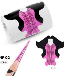 Αυτοκόλλητες φόρμες Butterfly 8.5x9cm για Nail Extension / 100 τμχ