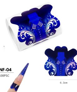 Αυτοκόλλητες φόρμες Butterfly 6.3x6.8cm για Nail Extension / 100 τμχ