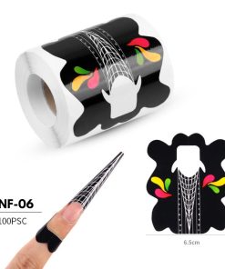 Αυτοκόλλητες φόρμες Butterfly 6.5x8cm για Nail Extension / 100 τμχ