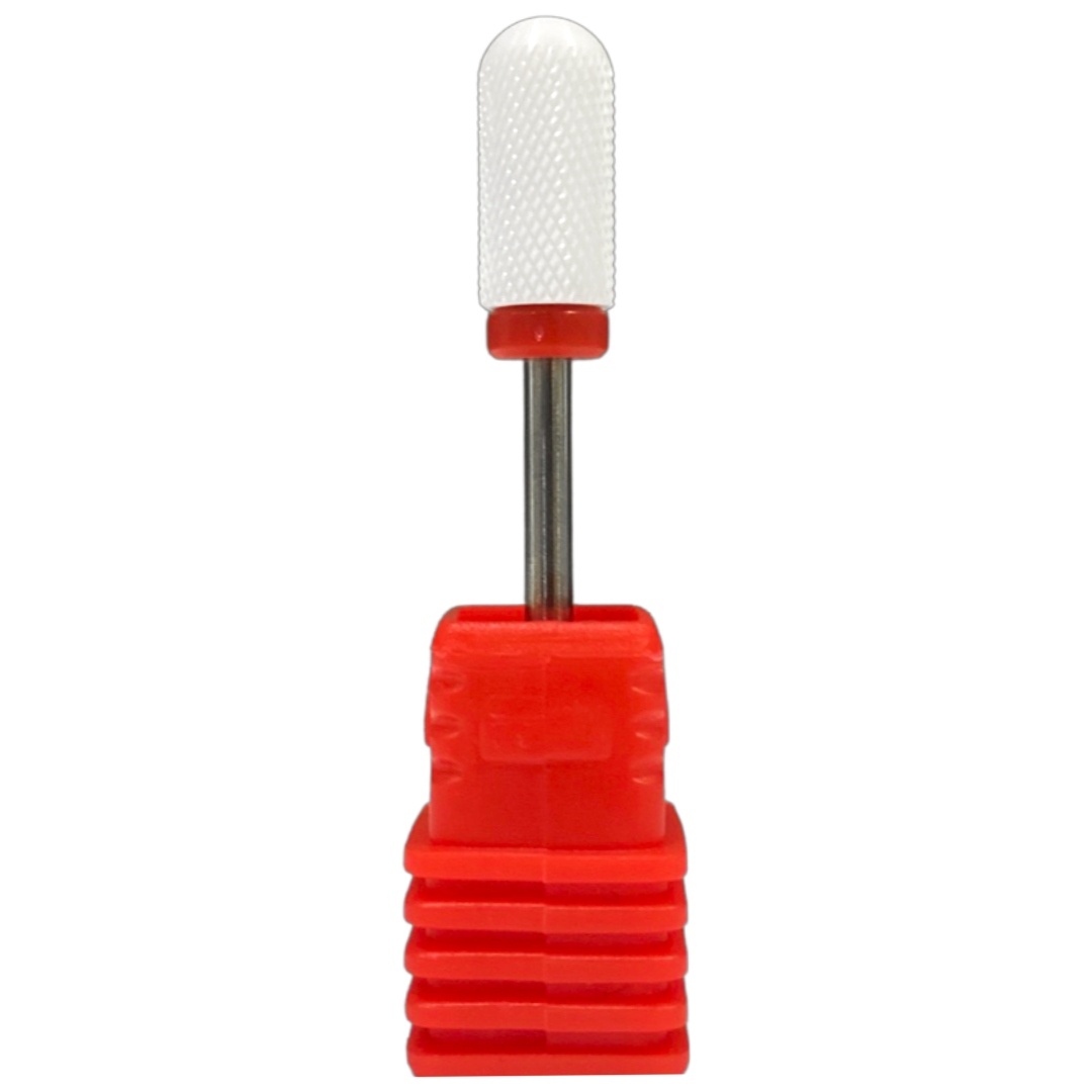 Κεραμικό Φρεζάκι κόκκινο για Αφαίρεση Ημιμόνιμου, Gel & Acryl Gel, σε σχήμα βαρελάκι - Image 1