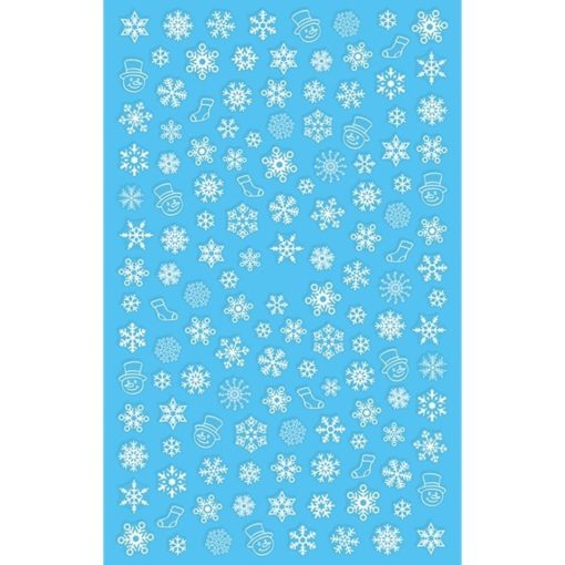 Αυτοκόλλητα Χριστουγεννιάτικα Σχέδια Νυχιών σε 2 χρώματα / Χρυσό-Λευκό - Image 2