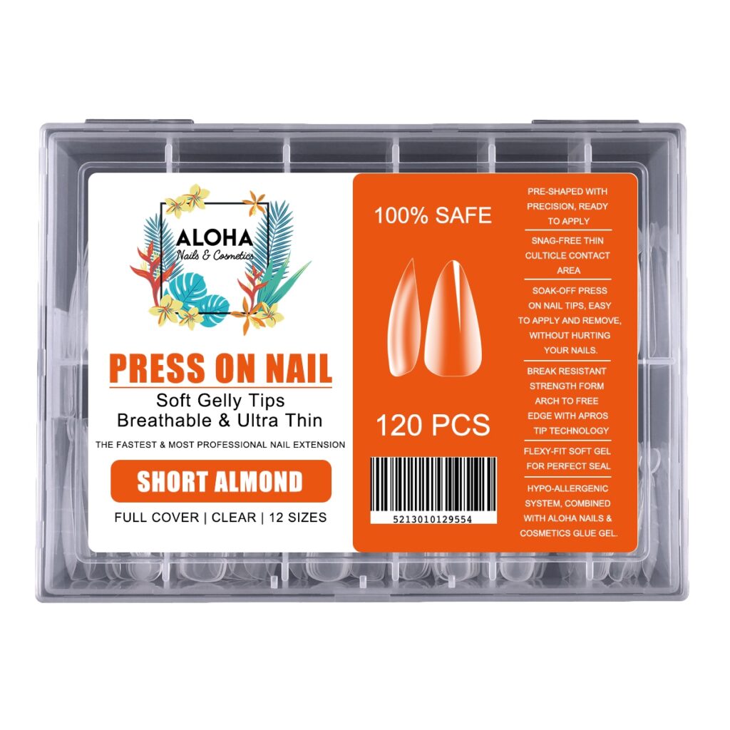 press-on-gelly-tips-clear-120-short-almond-aloha