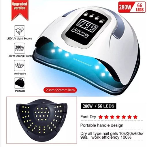 Φουρνάκι νυχιών Sun X11 Max 280 Watt με 66 LED για Gel & Ημιμόνιμα / Aloha Nails & Cosmetics - Image 2
