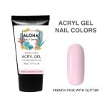 Aloha Acryl Gel UV/LED 30 gr - French Pink with Glitter (Ροζ Γαλλικού με Glitter)
