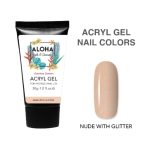 Aloha Acryl Gel UV/LED 30 gr - Nude with Glitter (Nude με Glitter)