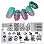 Μεταλλική Πλακέτα με Στάμπες για Σχέδια Νυχιών 12x6cm / ASP-025