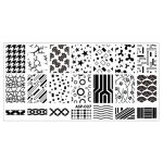 Μεταλλική Πλακέτα με Στάμπες για Σχέδια Νυχιών 12x6cm / ASP-027