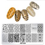 Μεταλλική Πλακέτα με Στάμπες για Σχέδια Νυχιών 12x6cm / ASP-028