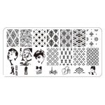 Μεταλλική Πλακέτα με Στάμπες για Σχέδια Νυχιών 12x6cm / ASP-033