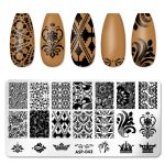 Μεταλλική Πλακέτα με Στάμπες για Σχέδια Νυχιών 12x6cm / ASP-042