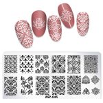 Μεταλλική Πλακέτα με Στάμπες για Σχέδια Νυχιών 12x6cm / ASP-045