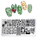 Μεταλλική Πλακέτα με Στάμπες για Σχέδια Νυχιών 12x6cm / ASP-048