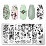 Μεταλλική Πλακέτα με Στάμπες για Σχέδια Νυχιών 12x6cm / ASP-053