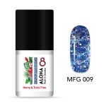 Ημιμόνιμο βερνίκι ALOHA 8ml - Mermaid Flakes Glitter / Ημιμόνιμο Glitter MFG-009