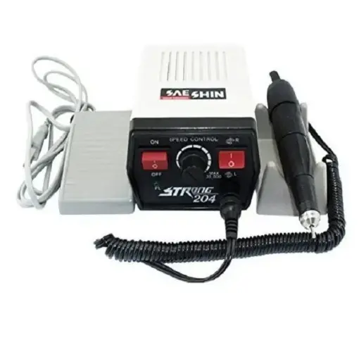 Saeshin Strong 204 Τροχός Νυχιών Ρεύματος 35000rpm με Πεντάλ σε Γκρι Χρώμα 65W - Image 3